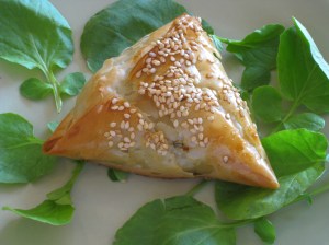 Ojaldre, the Ottoman-Sephardic savory pastry par excellence. © Janet Amateau.