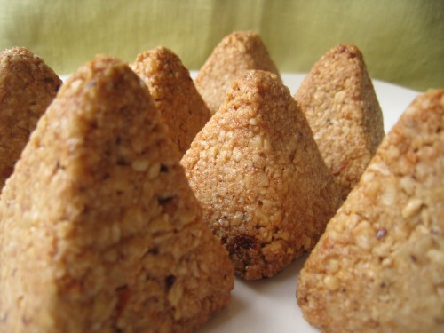 Mustachudos (hazelnut spice pyramids from Rhodes)